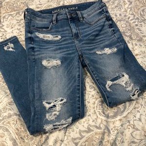 American Eagle Next Level Ripped Hi Rise Jegging